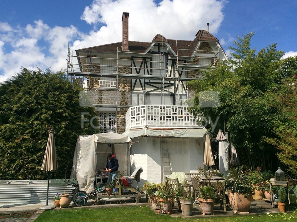 Rénovation des façades d'une maison de maitre à La Varenne-Saint-Hilaire