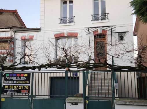 Ravalement des façades d’une maison ancienne de 1900 et son extension  à LE PERREUX 94170